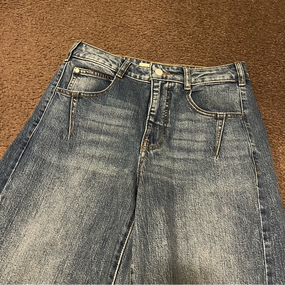 Anthropologie Pilcro The Darien Paneled Wide Leg Flare Jeans - Picture 10 of 11